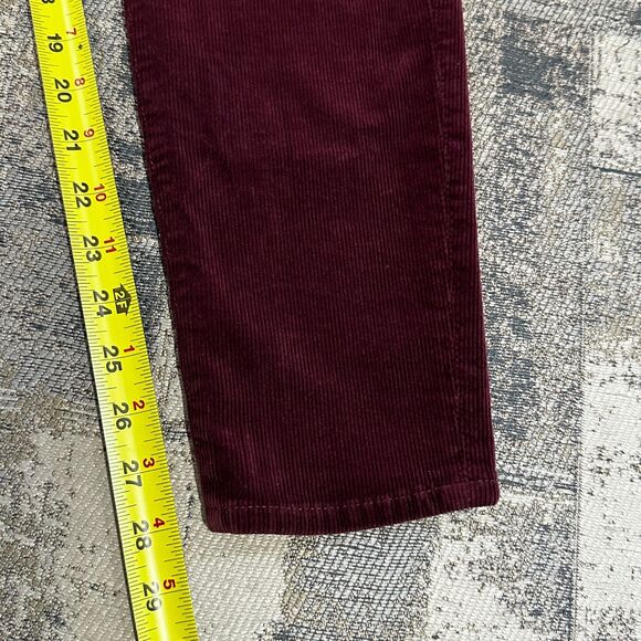 American Eagle Jegging Womens Burgundy Corduroy Hi Rise Button Fly sz 10 (32X28) - Picture 8 of 13